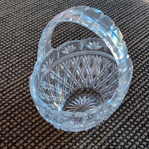 Elegant Vintage Lead Crystal Basket